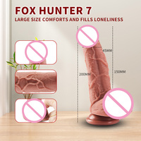 Dildo Grande de Silicona Líquida Realista, 8 Tamaños, Flexible, con Textura de Venas Realista, Impermeable, con Ventosa, Juguete Sexual para Mujeres