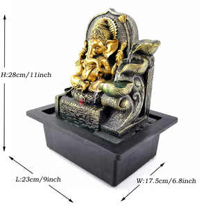 بيع بالجملة Zen Meditation Feng Shui Waterfall God Tabletop Hindu داخلي مع أضواء - Product Image 2