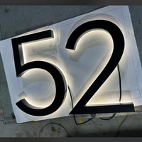 Lettres lumineuses LED 3D personnalisées pour numéros de maison solaires, enseignes extérieures en aluminium, panneaux lumineux pour numéros d'adresse