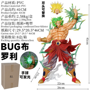 Figura <span class=keywords><strong>de</strong></span> PVC al por mayor, <span class=keywords><strong>Broly</strong></span> <span class=keywords><strong>de</strong></span> doble cabeza, coleccionable, juguete <span class=keywords><strong>de</strong></span> dibujos animados, modelo Luminoso, Super Saiyan BUG <span class=keywords><strong>Broly</strong></span> <span class=keywords><strong>de</strong></span> acción - Product Image 2