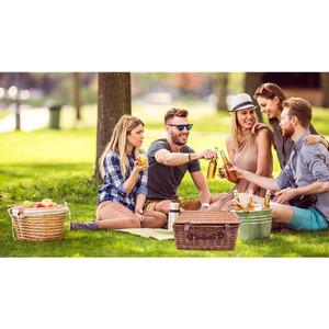 Nuovo Design lavabile <span class=keywords><strong>cestino</strong></span> da picnic set 4 persone campione cestini da picnic sfusi cestini di <span class=keywords><strong>vimini</strong></span> per picnic - Product Image 2