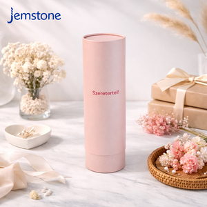 Caja Cilíndrica de Cartón Rígido Personalizada y Ecológica para Flores Preservadas, con Inserto de Espuma, Caja de Tubo de Papel Kraft de Lujo - Product Image 1