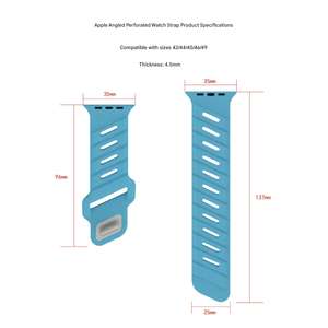 Correas deportivas transpirables de silicona Upro, reemplazo de correa para Apple Watch Ultra, brazalete perforado para reloj de buceo - Product Image 4