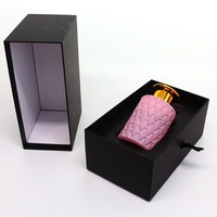 LANGXU Flacon diffuseur d'aromathérapie en verre dépoli de 5oz tour de roseaux roses de luxe avec bouchon à vis emballé dans des bouteilles géo