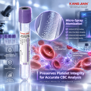 Provetta <span class=keywords><strong>sottovuoto</strong></span> viola per test CBC con EDTA K2 K3, 5ml, per raccolta sangue - Prezzo - Product Image 2