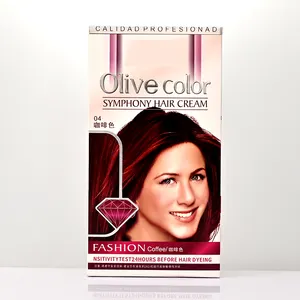 Yeni varış organik olmayan alerjik hızlı Anti kalıcı saç boyası koyu kahverengi saç boyası şampuan