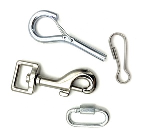 Différents types de crochets de <span class=keywords><strong>suspension</strong></span> de gréement de sécurité Mousqueton pivotant en acier Boulon Mousqueton pour accrocher - Product Image 2