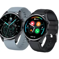 Reloj inteligente de metal para hombre y mujer, accesorio de pulsera con sensor de temperatura SPO2, bt, llamadas, digital, WhatsApp, facebook, ISO9001