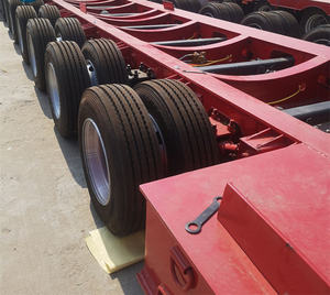 Promotion : Semi-remorque hydraulique modulaire standard de qualité supérieure, vente directe usine, semi-remorque surbaissée en acier pour le <span class=keywords><strong>transport</strong></span> d'équipements lourds - Product Image 4