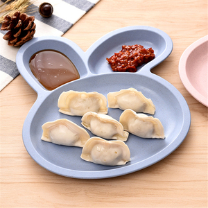 Ensemble de 3 assiettes pour bébé en forme de lapin <span class=keywords><strong>Minnie</strong></span>, en mélamine, pour enfants, passe au lave-vaisselle, design mignon - Product Image 5