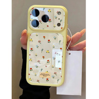 Coque de téléphone portable pleine écran à motif floral pour iPhone 14 18 16 17 Pro Max, antichoc, en acrylique anti-lumière bleue, coque arrière