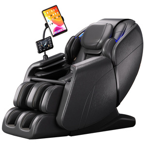 Home <b>Massage</b> Chair 4D SL Rail AI Voice Control Wireless Charging Heating Black Smart Chair - Product Image 5