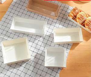 Оптовая продажа, упаковочная коробка для сэндвичей из крафт-нити с матовым ламинированием для слоеного хлеба для швейцарского ролла, для выставочного использования - Product Image 2