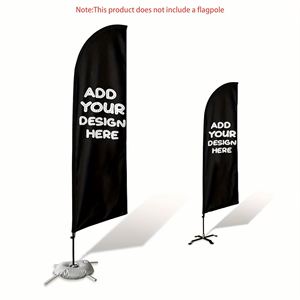Drapeaux de plage publicitaires d'extérieur avec logo double face, drapeaux à voile avec base pour salons professionnels et conférences - Product Image 6