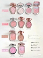 Flower Knows All Series Embossed Blush 5g Mineral Face Liquid Blush Powder dengan Hasil Akhir Matte