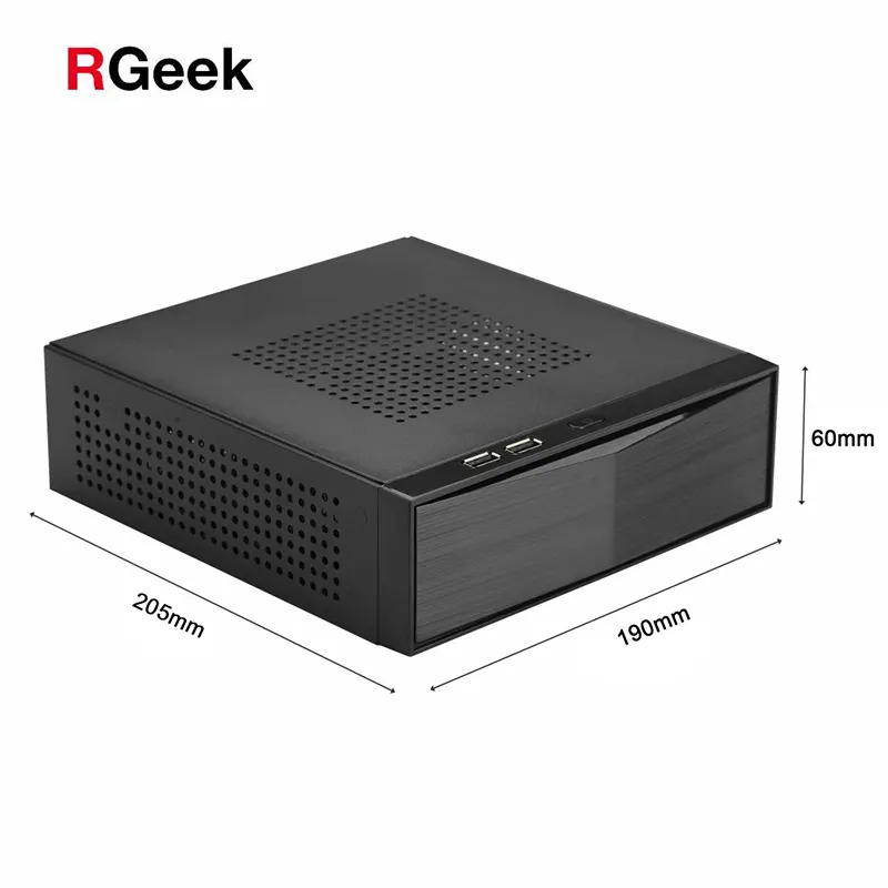 RGeek Mini ITX Case Chassis HTPC Case 3.5 'HDD SECC 0.8ミリメートルHTPC Desktop Computer Cases
