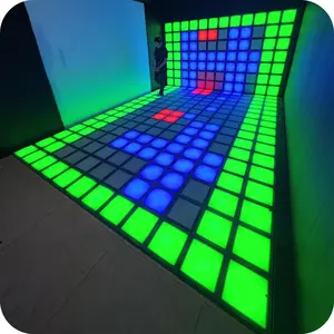 Juego de activación a prueba de agua para interiores, juego de luz de azulejo de suelo interactivo con pantalla Led