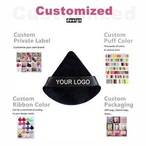Grosir Aksesori kecantikan <span class=keywords><strong>Puff</strong></span> serbuk Logo kustom 3 buah Set spons rias <span class=keywords><strong>Puff</strong></span> bedak kosmetik segitiga ukuran Mini Velvet besar - Product Image 2