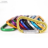 Mousqueton rapide Baichao 4.0 avec anneau fendu en forme de D 5 #   Clip en alliage d'aluminium personnalisable avec logo, clip à ressort pour sac à dos, exploitation minière