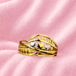Anillo de diseño de corazón de oro de lujo para mujer, joyería fina, elegante regalo de aniversario de boda - Product Image 2