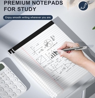 Almohadillas legales con pegamento para Encuadernación superior, cuaderno en espiral, páginas forradas personalizables, papel blanco, Impresión de logotipo de tamaño personalizado, hojas arrancables