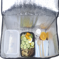 Sac isotherme pour déjeuner écologique en tissu non tissé avec doublure en aluminium