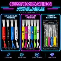 Bâtons lumineux LED en fibre optique en gros, baguettes lumineuses colorées, accessoires de cheering, fournitures de fête pour concerts, mariages, festivals