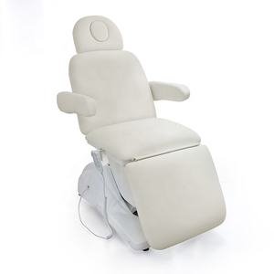 Verstellbarer Exquisiter Wimpern- und Tattoo-Stuhl, Behandlungsliege aus weißem PVC-Material, Kosmetikliege mit 4 Motoren, Beauty- und Massagemöbel - Product Image 6