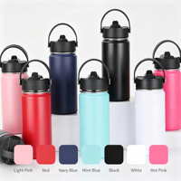 Bouteille d'eau sport isotherme double paroi en acier inoxydable 304, style américain, avec paille, anti-chute et anti-brûlure