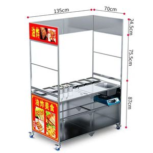 Carrelli Pieghevoli in Acciaio Inox per Consegna Cibo, per Negozi Alimentari, Caffè, Bevande Veloci, Gelati, Mercatini Notturni, Snack e BBQ - Product Image 5