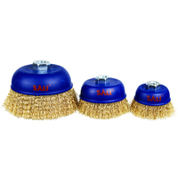 Brosse en fil d'acier recouvert de laiton SALI pour meuleuse d'angle, élimination de la rouille, nettoyage de surface