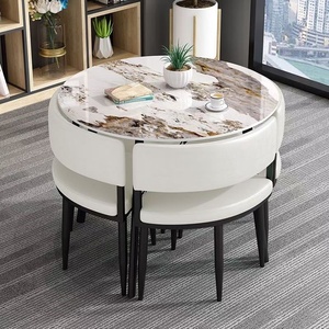 Léger luxe petit appartement ménage décontracté <span class=keywords><strong>Table</strong></span> à manger chaise ensemble Rock Board négociation combinaison Internet meubles <span class=keywords><strong>de</strong></span> maison - Product Image 2
