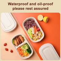 Récipient à emporter biodégradable en bagasse jetable personnalisé Emballage alimentaire en papier compostable pour restaurant Sushi en relief