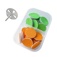 Disques abrasifs colorés de 25 mm de diamètre, 50 pièces par boîte, pour polissage des ongles, lime à pieds et élimination des peaux mortes
