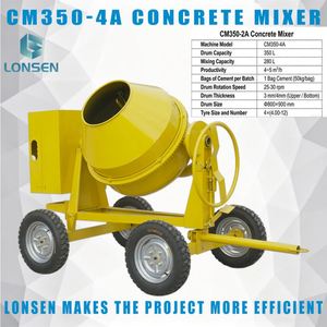 Mezcladora de Concreto CM350-4A 350L 4~5m³/h con Ruedas 4*4.00-12 para Construcción - Product Image 1