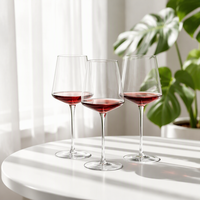 Ensemble de verrerie de haute qualité en gros pour hôtels, restaurants, fêtes – Verres à pied long modernes transparents en cristal pour vin