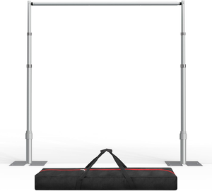 10x10ft Heavy Duty Backdrop <b>Stand</b> Kit, Adjustable <b>Pipe</b> and Drape Kit for Wedding, Party, Christmas, Birthday Decorations - Product Image 1