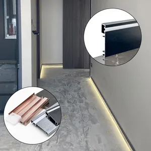 Hersteller Custom Floor Base board Beleuchtungs profil Gebürstete Oberfläche Korridor LED Sockel leiste