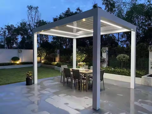 Gazebo Bioclimático Motorizado de Alta Resistencia con Techo de Láminas, Aluminio 6063, Resistente al Viento y a la Nieve, Tamaño Personalizado para Jardín, Terraza, Balcón - Product Image 4