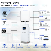 Système de stockage d'énergie domestique hybride vertical intelligent Seplos EU Stock pour pack LiFePO4 Mason 280 48V avec BMS intégré et batterie de secours solaire