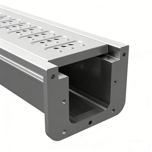 نظام تصريف على شكل حرف U من الفولاذ المقاوم للصدأ 201/304 بمقاس مخصص، تصريف أرضي خطي OEM للساحات الخارجية ومواقف السيارات - Product Image 5