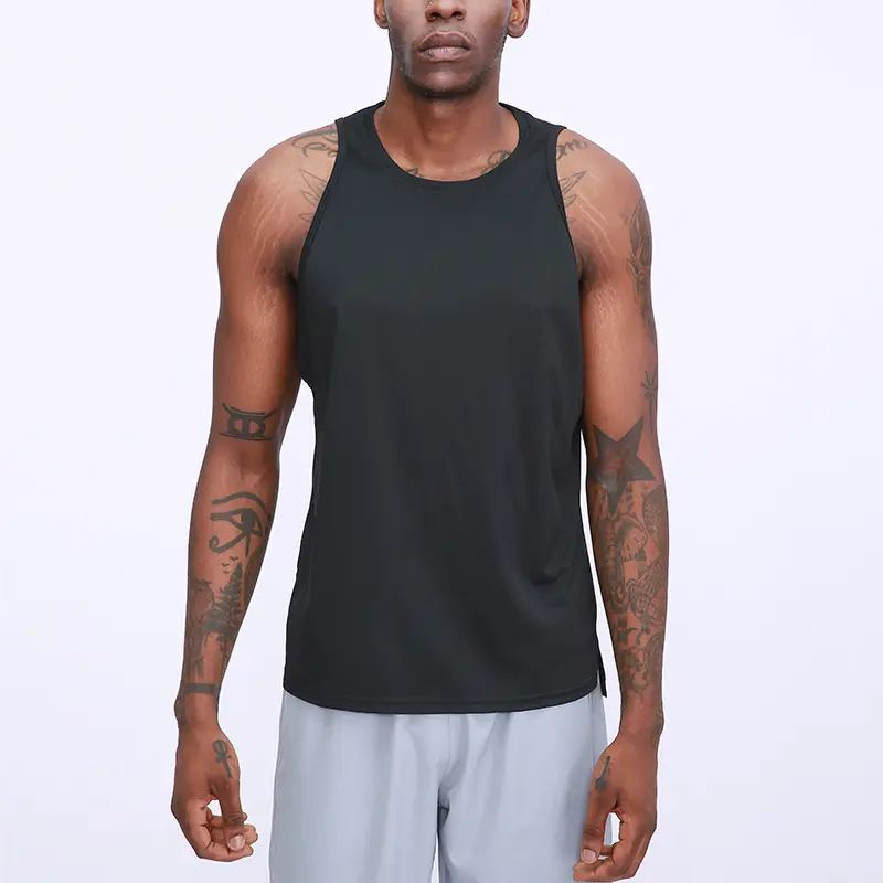 Summer Custom Logo Men's Sleeveless Fitness Tank Tops Outdoor Basketball Training Running Mens Gym Wear Adults
