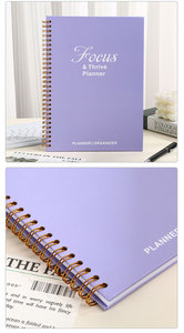 Inspirador A5 tamaños PP cuaderno encuadernado en espiral diario rastreador de hábitos y organizador diario citas motivacionales diario rastreador de objetivos - Product Image 6