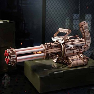 <span class=keywords><strong>Robotime</strong></span> <span class=keywords><strong>Rokr</strong></span> Tiktok - Pistola de Juguete de Goma LQA01, Pistola de Tambor Giratorio, Rompecabezas 3D de Madera - Product Image 1