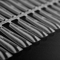 Kit de formes à ongles en gel Sandwich, 15 tailles, réutilisables, forme cercueil, pour extension d'ongles, gel de construction, formes doubles, pas besoin de formes en papier