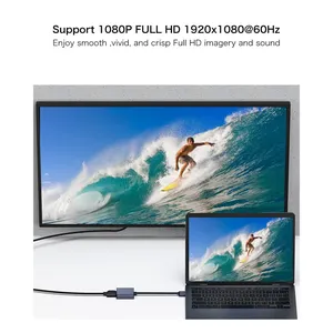 Adaptateur USB vers HD compatible 1080P, synchronisation audio-vidéo, interface USB vers HD pour Windows 10/8/7, Mac, téléphone Android OTG - Product Image 5