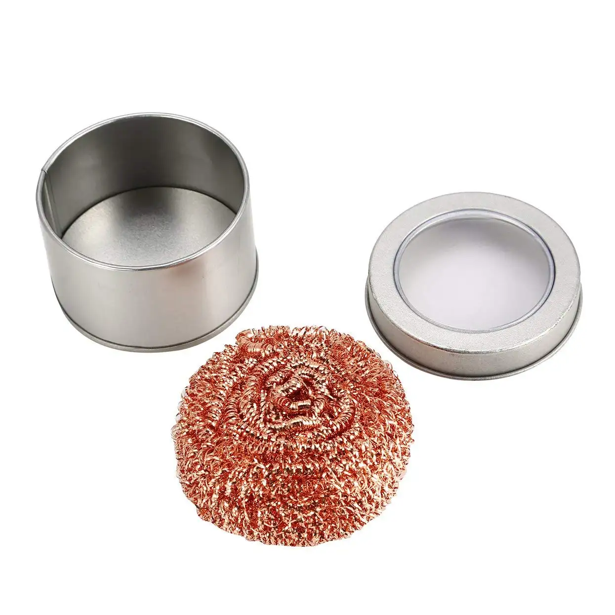 Electric Soldering Iron Tip Cleaning Ball Pure Copper Wire Ball Cleaning Nozzle Tin Removal Ball Solder Head Cleaner