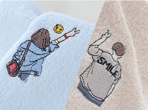 <span class=keywords><strong>Asciugamani</strong></span> all'ingrosso per il viso in cotone ricamato da ragazzo e da ragazza morbidi e assorbenti per la pulizia del viso per bambini - Product Image 6