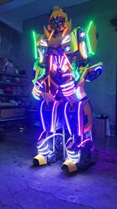 Prezzo basso prezzo a buon mercato abiti Robot alti 2.7 M di buona qualità realistico dimensione umana LED spettacolo notturno Robot Costume - Product Image 2
