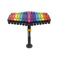 OXFORD Outdoor Percussion Musical Instrument-Wave Shape Sound Tube Playground Equipment for Kids FRP & Iron 60x53xH29cm